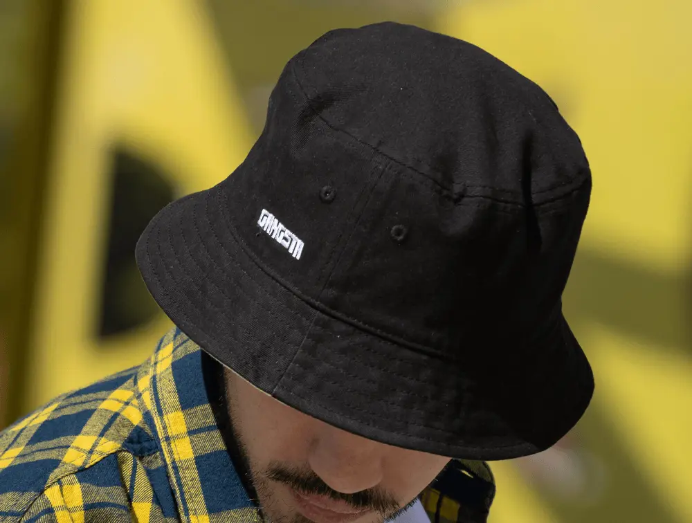 Bucket Gangsta Reversible Unisex Negro-Beige - Image 4
