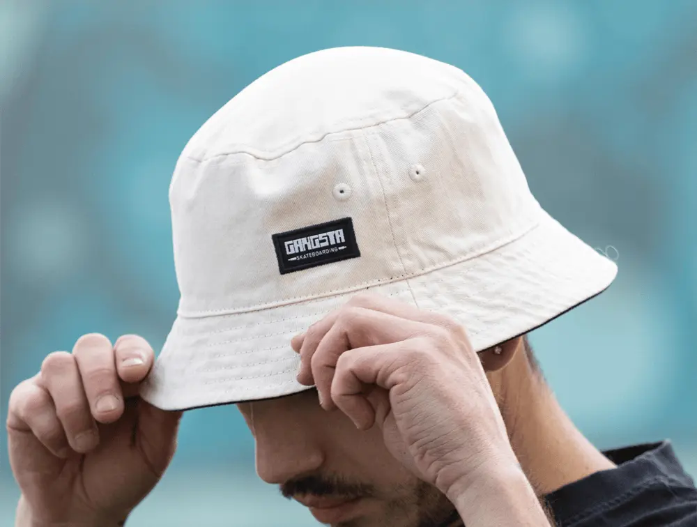 Bucket Gangsta Reversible Unisex Negro-Beige - Image 5