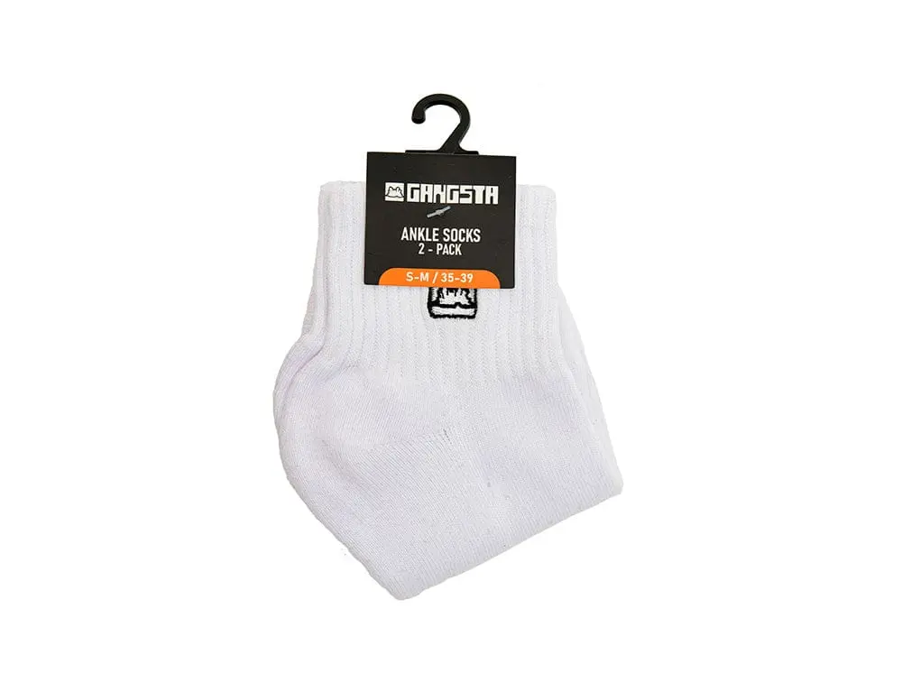 Calcetin Corto Gangsta Ankle Corto 2 pack Unisex Blanco - Image 2