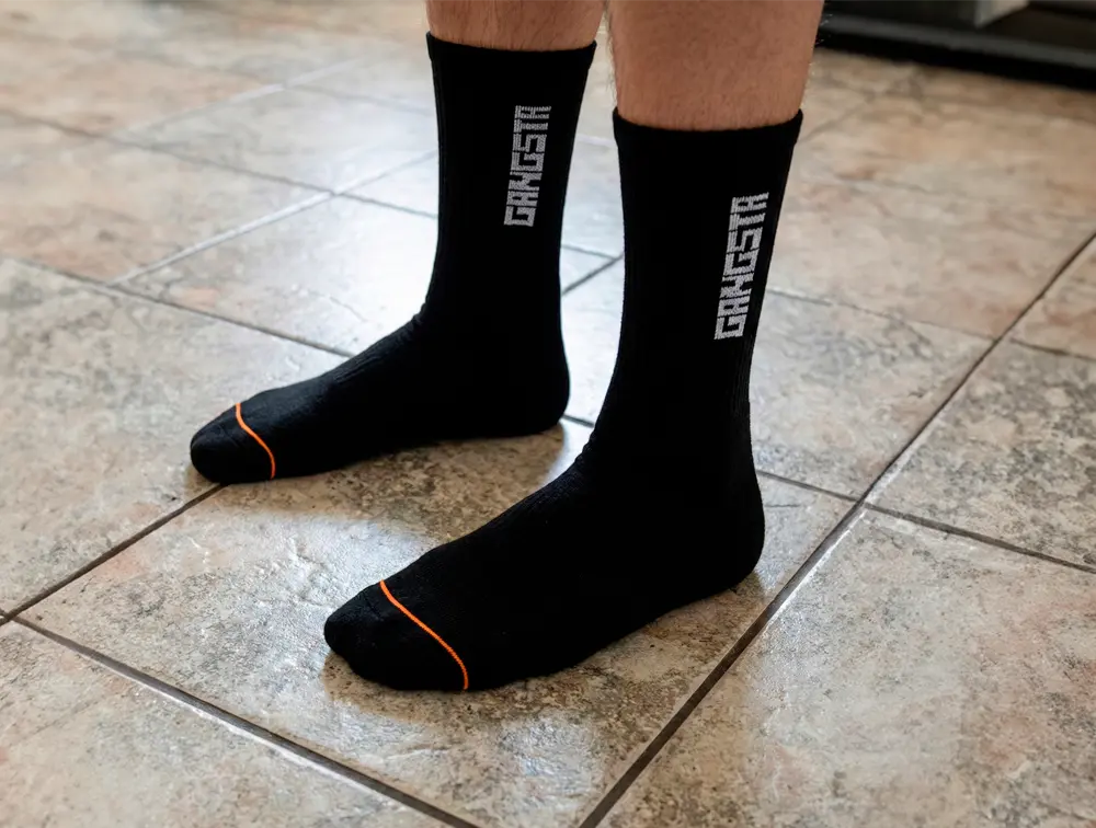 Calcetin Gangsta Mid Brand Unisex Negro - Image 5