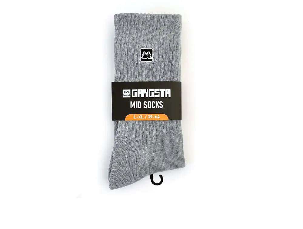 Calcetin Gangsta Mid Icon Unisex Gris - Image 2