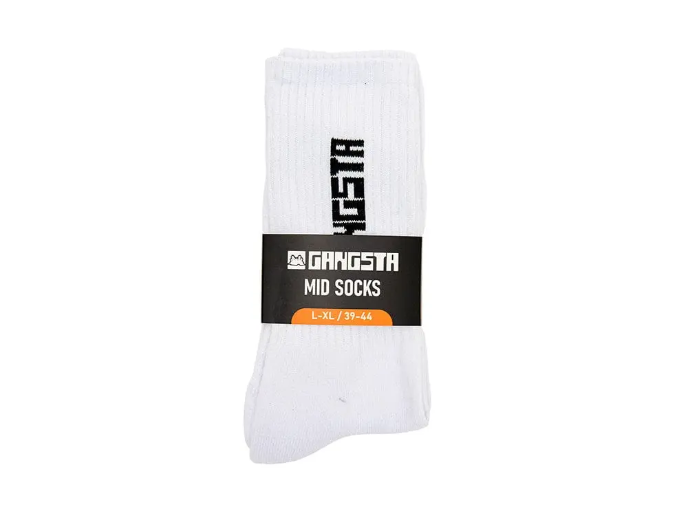 Calcetin Largo Gangsta Mid Brand 2 pack Unisex Blanco - Image 2