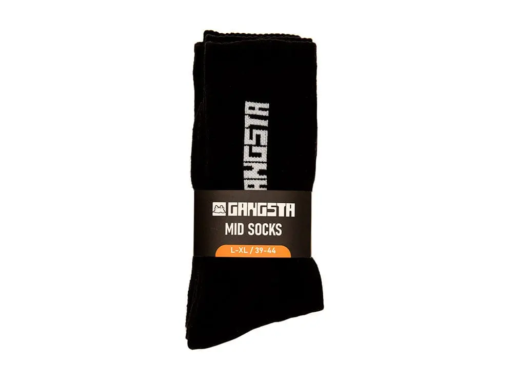 Calcetin Largo Gangsta Mid Brand 2 pack Unisex Negro - Image 2