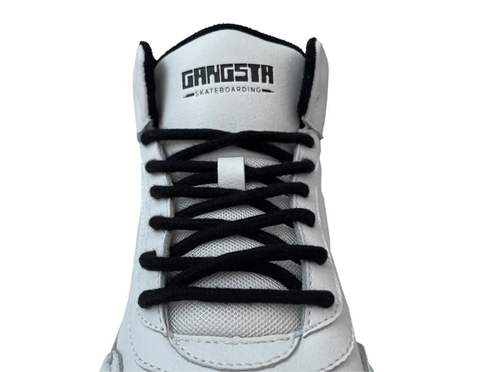 Cordones Gangsta Sl Round 2 Unisex Negro-Blanco - Image 3