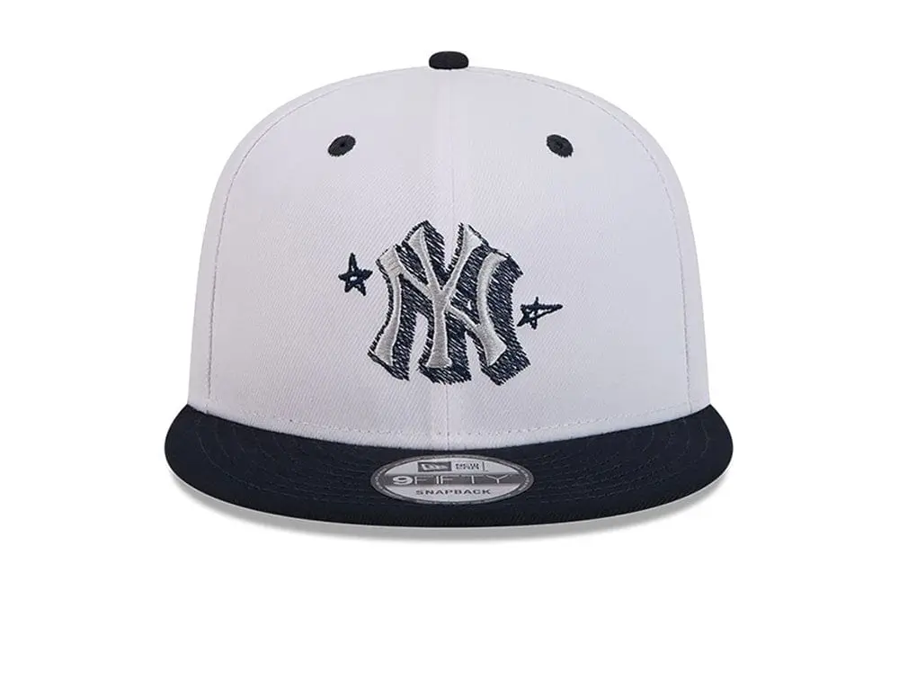 Jockey New Era 950 New York Yankees MLB Official Doodles Unisex Blanco - Image 2