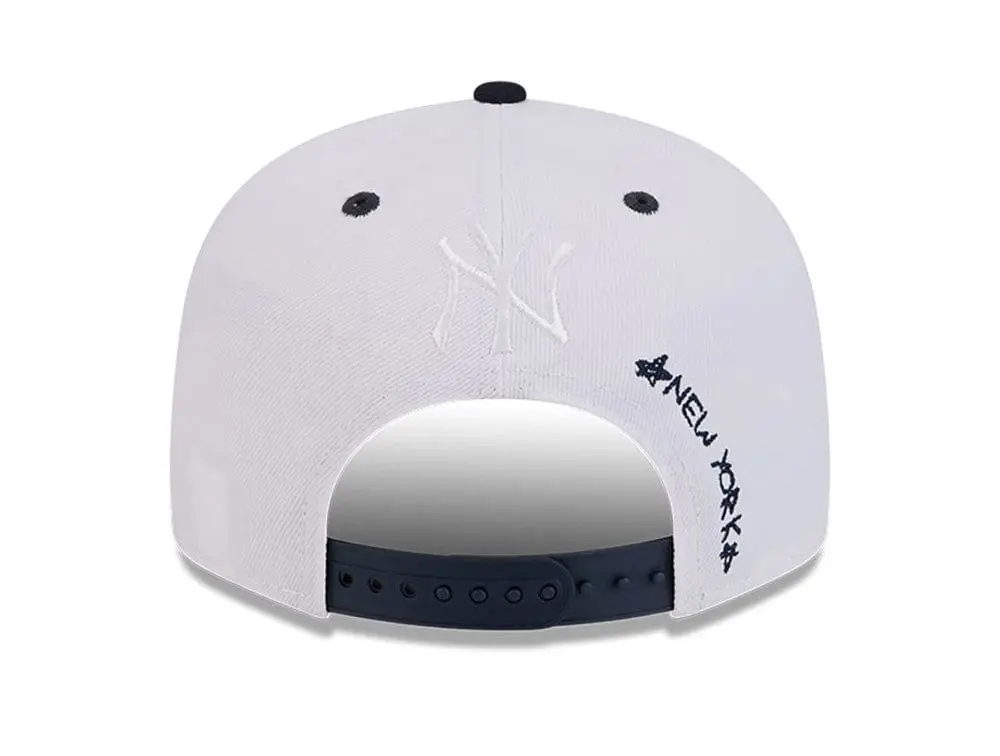 Jockey New Era 950 New York Yankees MLB Official Doodles Unisex Blanco - Image 3