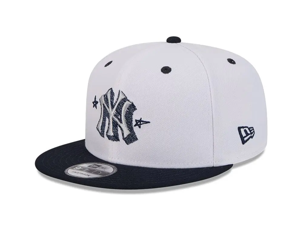 Jockey New Era 950 New York Yankees MLB Official Doodles Unisex Blanco - Image 6