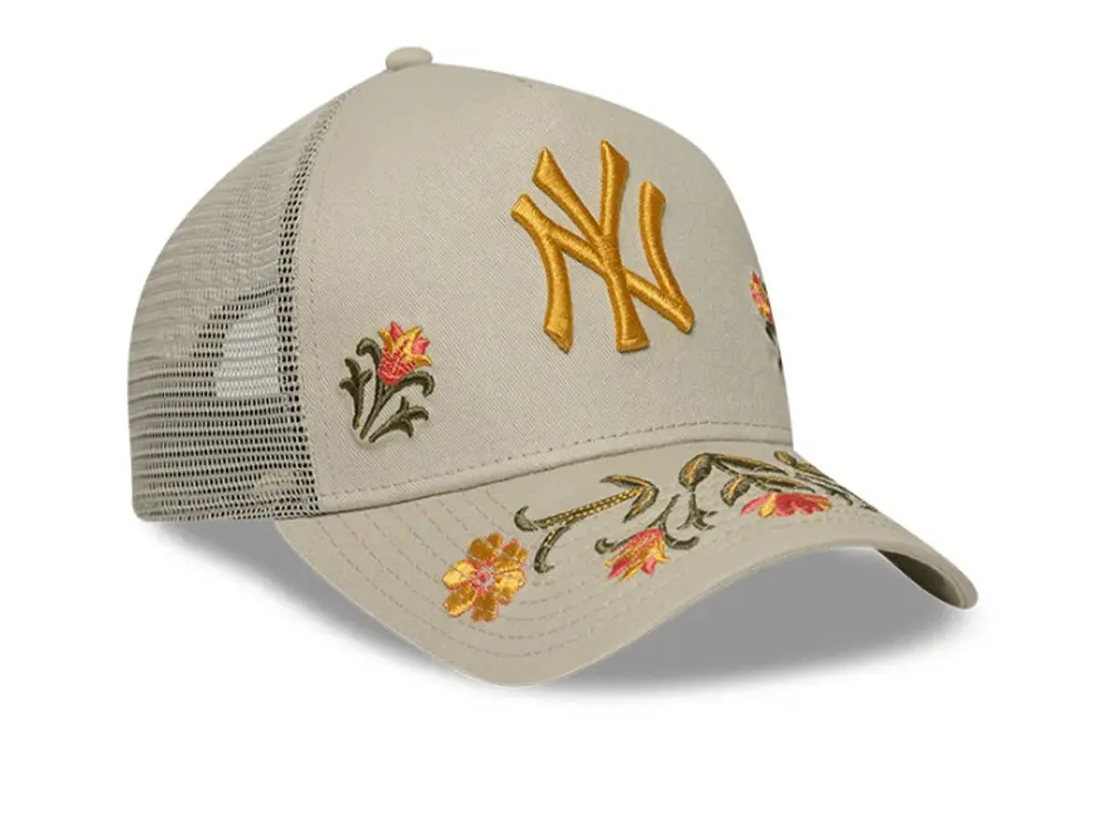 Jockey New Era Mlb 940 New York Yankees Unisex Floral Beige - Image 4
