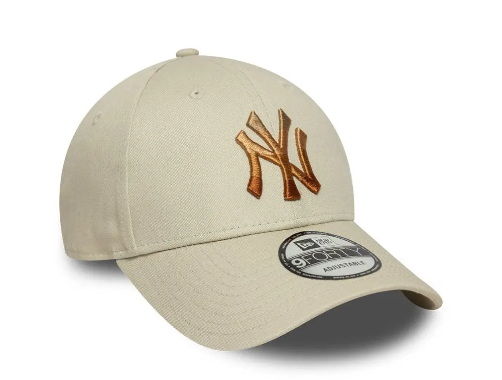 Jockey New Era Mlb 940 New York Yankees Unisex Beige - Image 4