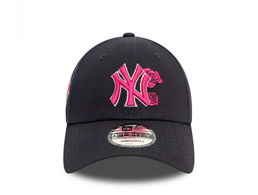 Jockey New Era Mlb 940 New York Yankees Flower Unisex Negro - Rosado - Image 2
