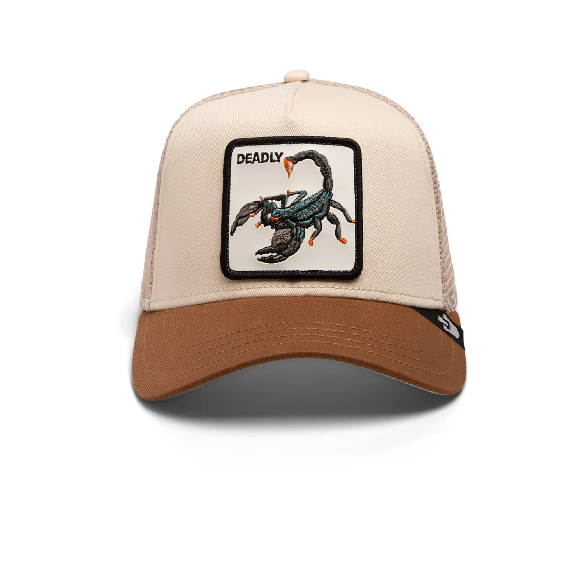 Jockey Trucker Goorin Bros The Deadliest Scorpion Unisex Beige Café - Image 2