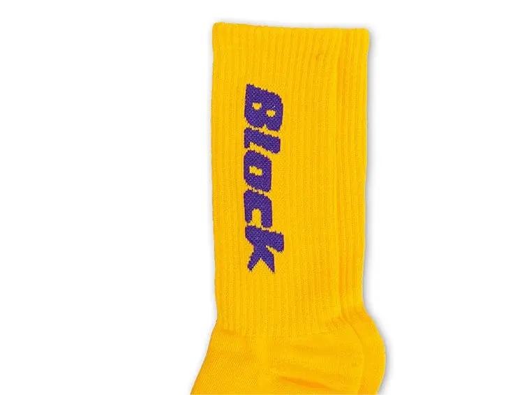 Calcetin Largo Block Unisex Amarillo - Image 4