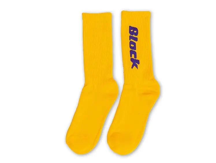 Calcetin Largo Block Unisex Amarillo - Image 6