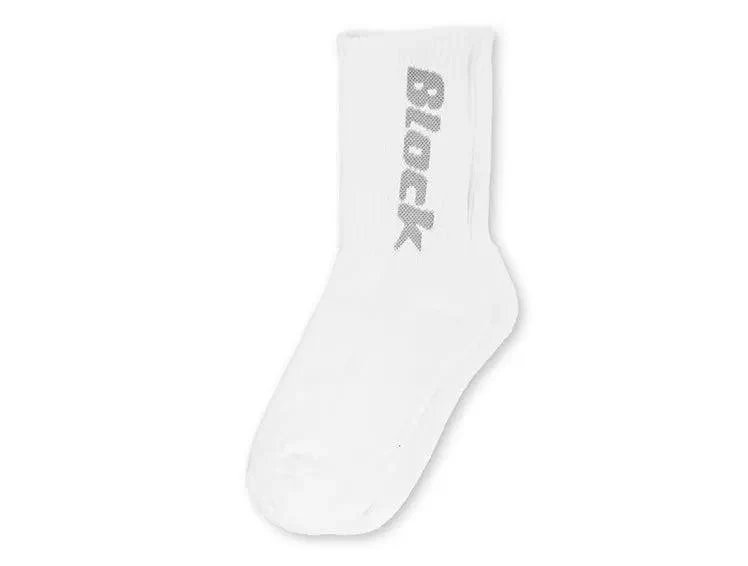 Calcetin Largo Block Unisex Blanco - Image 3