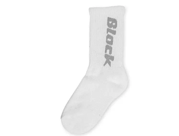 Calcetin Largo Block Unisex Blanco - Image 4