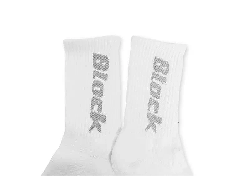 Calcetin Largo Block Unisex Blanco - Image 5