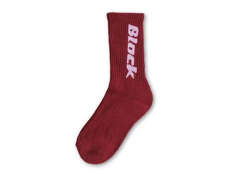 Calcetin Largo Block Unisex Burdeo - Image 6