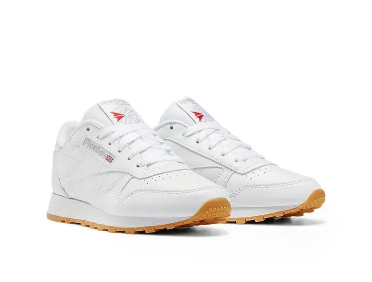 Zapatilla Reebok Classic Leather Cuero Mujer Blanco - Image 3