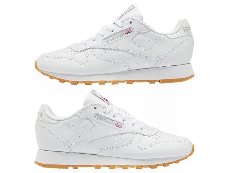 Zapatilla Reebok Classic Leather Cuero Mujer Blanco - Image 6