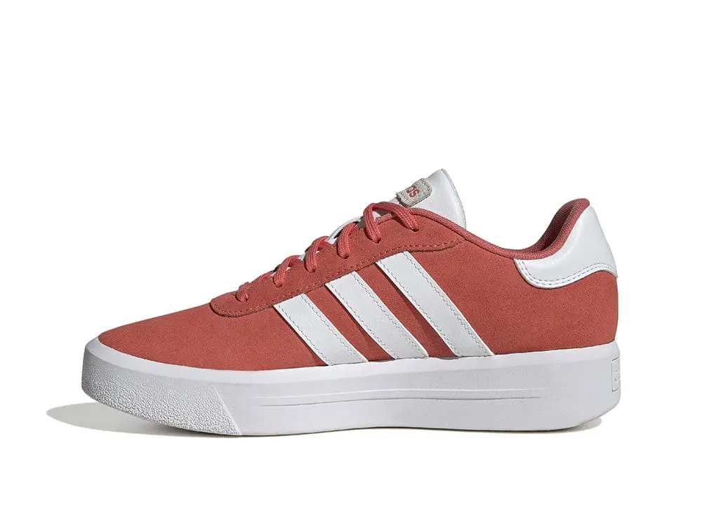 Zapatilla Adidas Court Plataforma Suede Mujer Coral - Blanco - Image 3