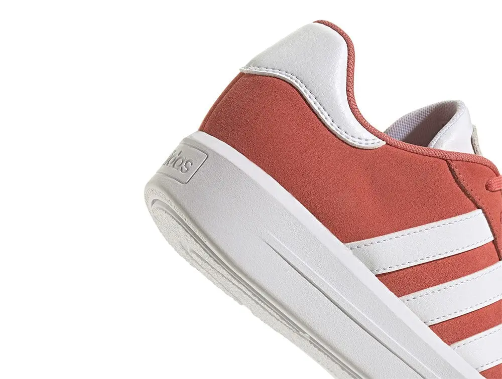 Zapatilla Adidas Court Plataforma Suede Mujer Coral - Blanco - Image 4