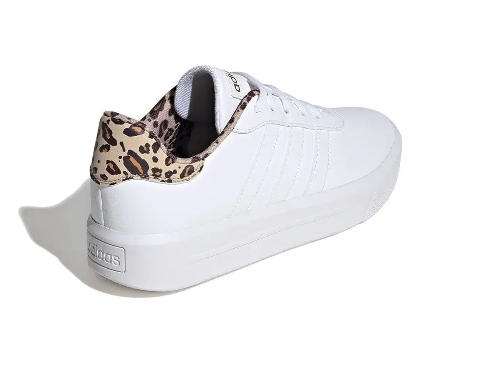 Zapatilla Adidas Court Platform Mujer Blanco - Print - Image 5