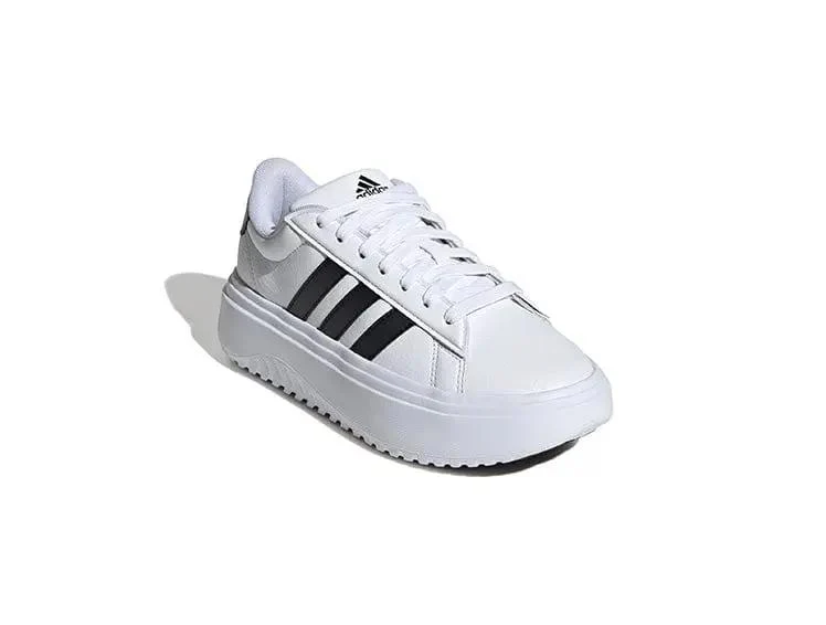 Zapatilla Adidas Grand Court Plataforma Cuero Mujer Blanco - Image 11