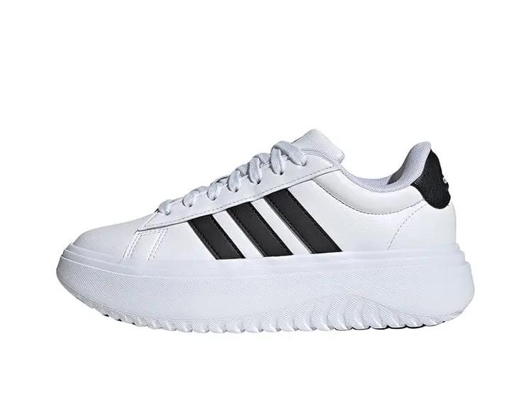 Zapatilla Adidas Grand Court Plataforma Cuero Mujer Blanco - Image 13