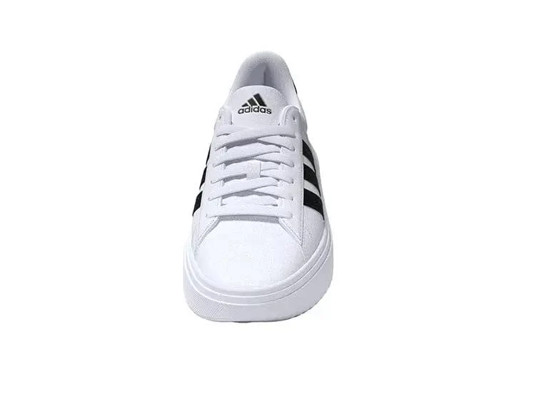 Zapatilla Adidas Grand Court Plataforma Cuero Mujer Blanco - Image 14