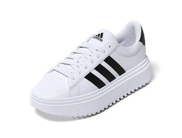 Zapatilla Adidas Grand Court Plataforma Cuero Mujer Blanco - Image 6