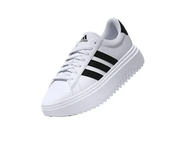 Zapatilla Adidas Grand Court Plataforma Cuero Mujer Blanco - Image 8