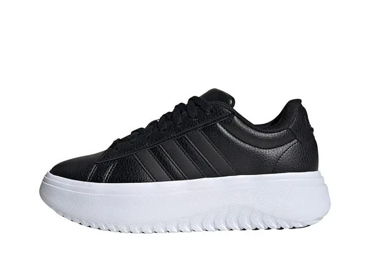 Zapatilla Adidas Grand Court Plataforma Cuero Mujer Negro - Image 13