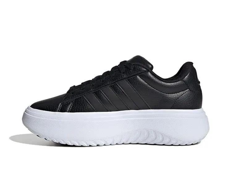 Zapatilla Adidas Grand Court Plataforma Cuero Mujer Negro - Image 9