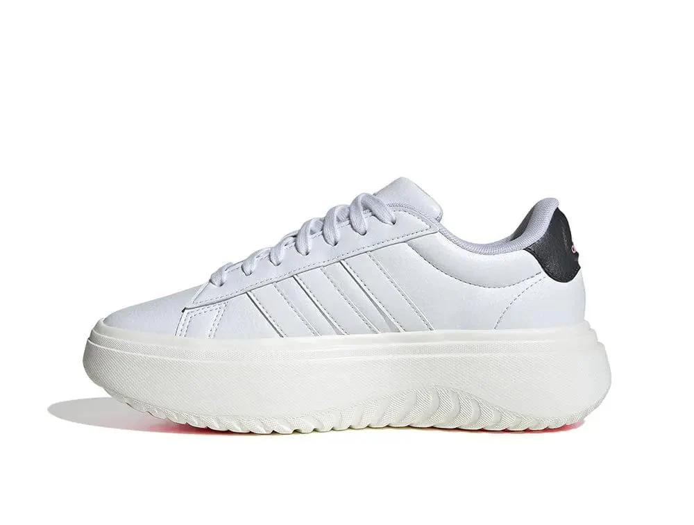 Zapatilla Adidas Grand Court Platform Cuero Mujer Blanco - Image 2