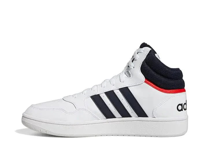 Zapatilla Adidas Hoops 3.0 Vintage Mid Hombre Blanco - Image 3