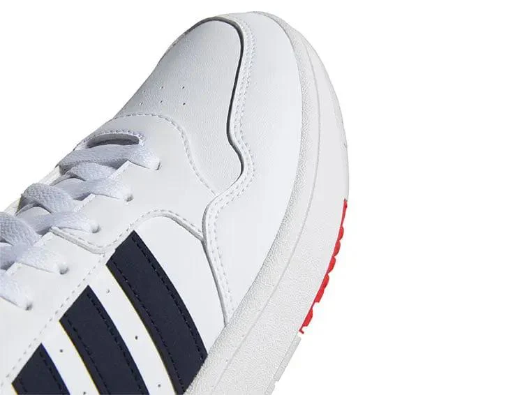 Zapatilla Adidas Hoops 3.0 Vintage Mid Hombre Blanco - Image 4
