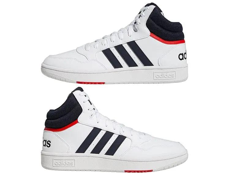 Zapatilla Adidas Hoops 3.0 Vintage Mid Hombre Blanco - Image 5
