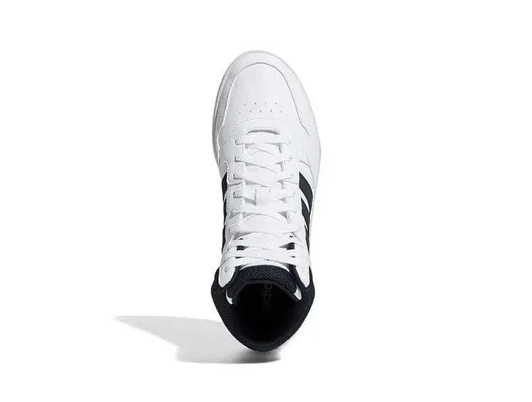 Zapatilla Adidas Hoops 3.0 Vintage Mid Hombre Blanco - Image 6