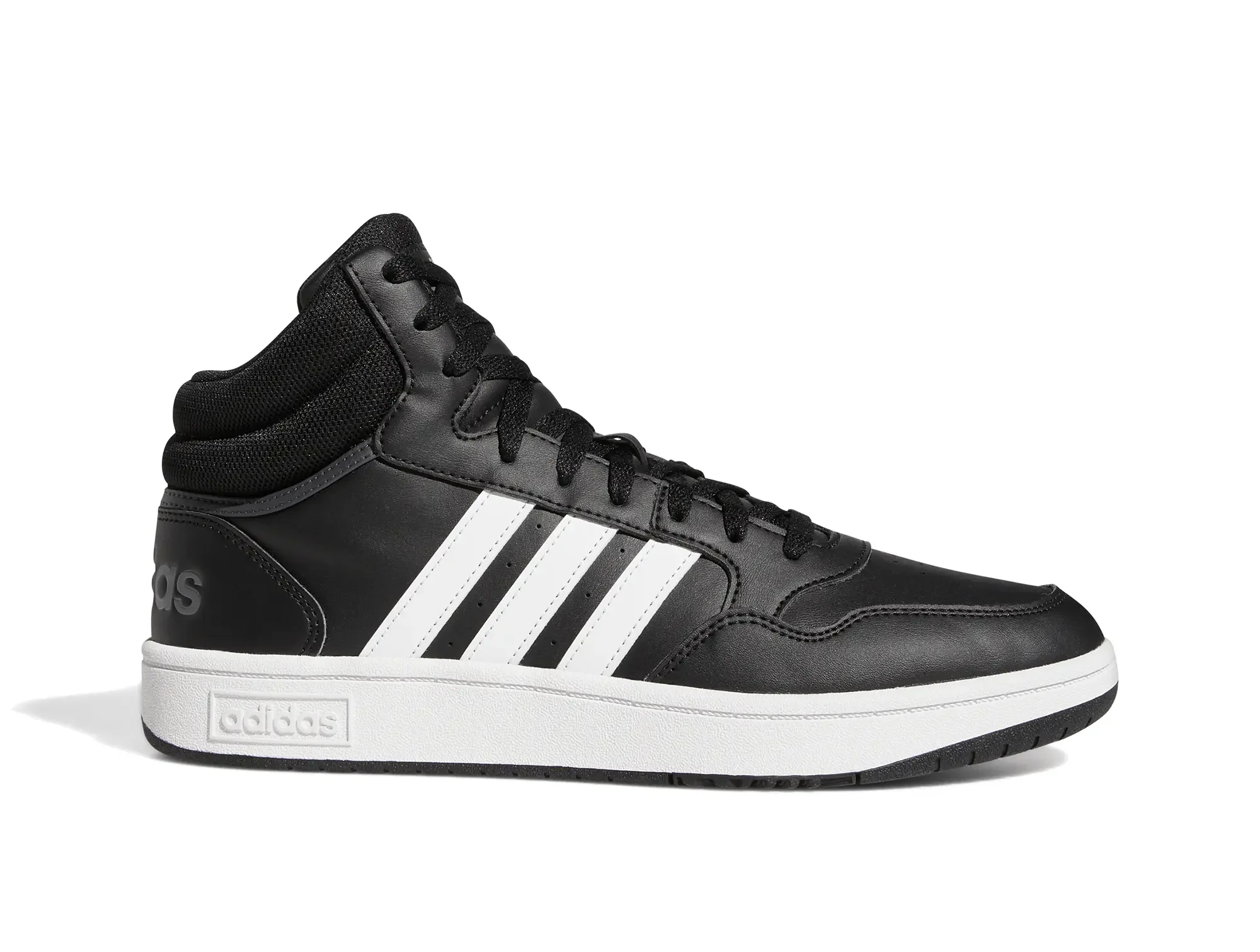 Zapatilla Adidas Hoops 3.0 Mid Cuero Hombre Negro - Image 10