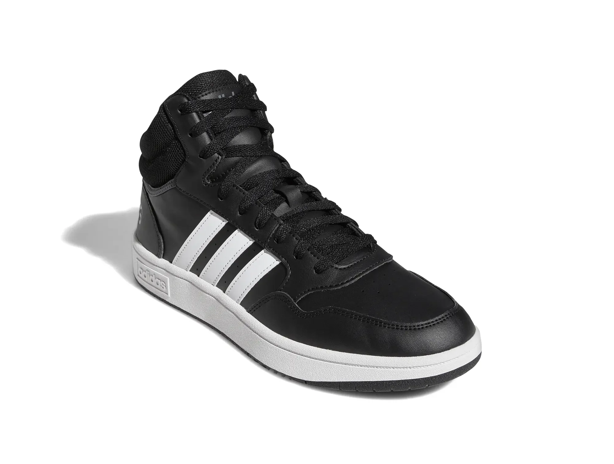 Zapatilla Adidas Hoops 3.0 Mid Cuero Hombre Negro - Image 13
