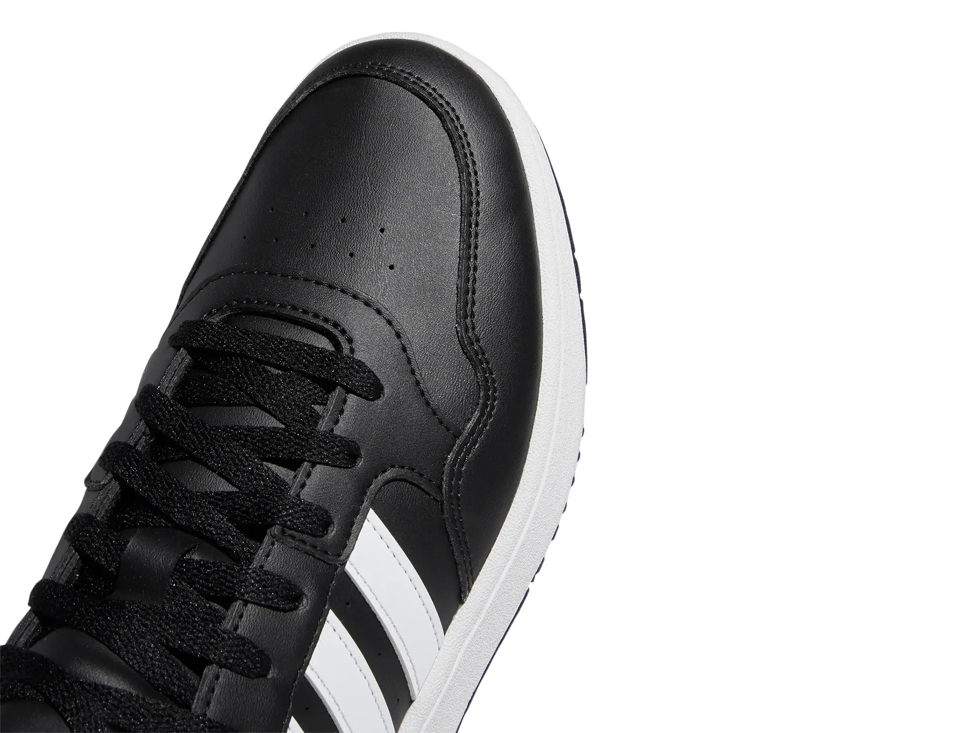 Zapatilla Adidas Hoops 3.0 Mid Cuero Hombre Negro - Image 14