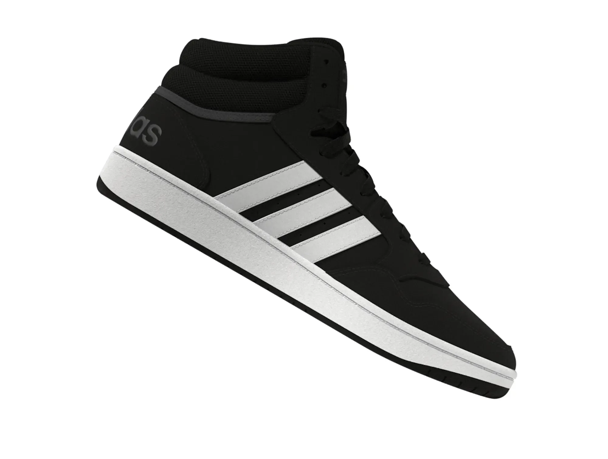 Zapatilla Adidas Hoops 3.0 Mid Cuero Hombre Negro - Image 7