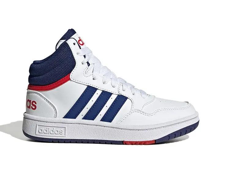 Zapatilla Adidas Hoops 3.0 Mid Niños Blanco