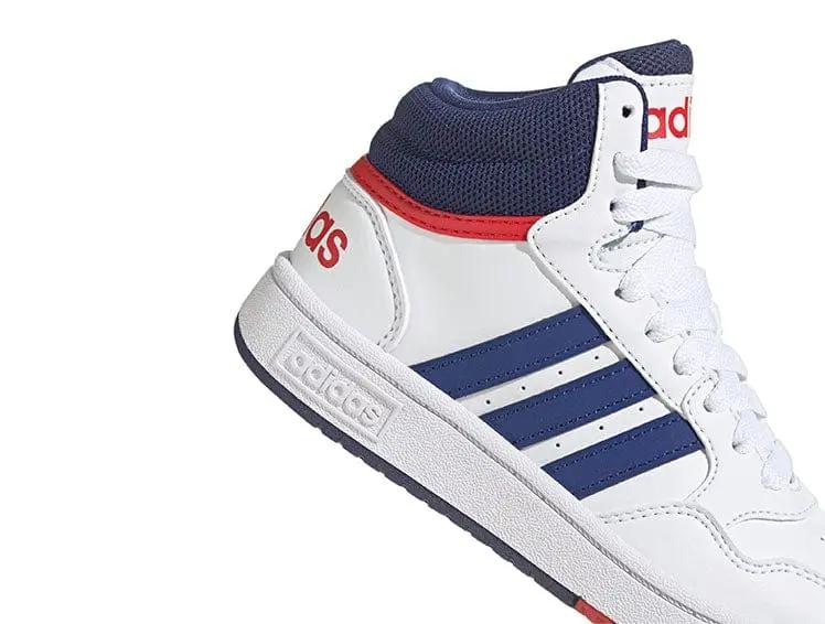 Zapatilla Adidas Hoops 3.0 Mid Niños Blanco - Image 3