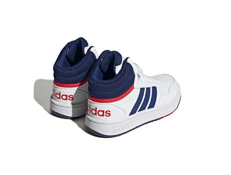 Zapatilla Adidas Hoops 3.0 Mid Niños Blanco - Image 4
