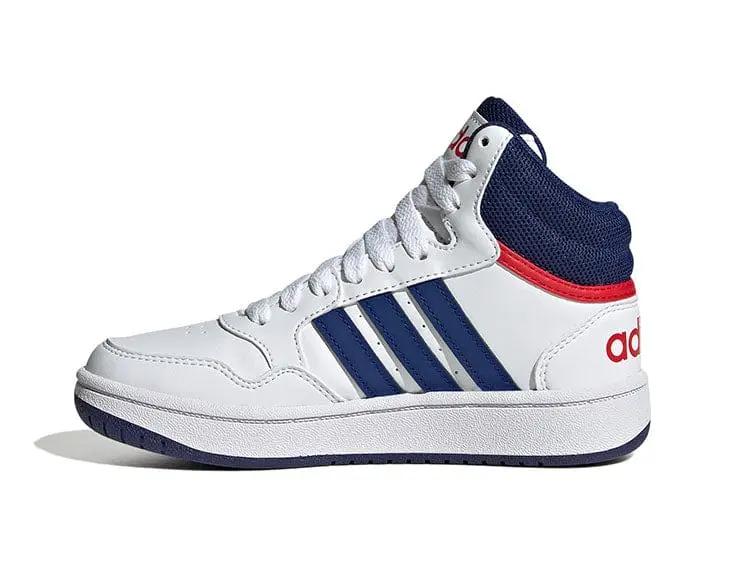 Zapatilla Adidas Hoops 3.0 Mid Niños Blanco - Image 7