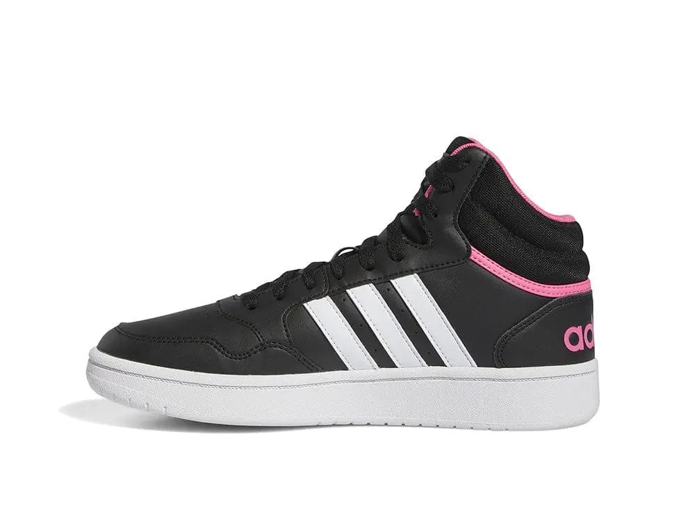 Zapatilla Adidas Hoops 3.0 Mid W Cuero Mujer Negro - Image 4