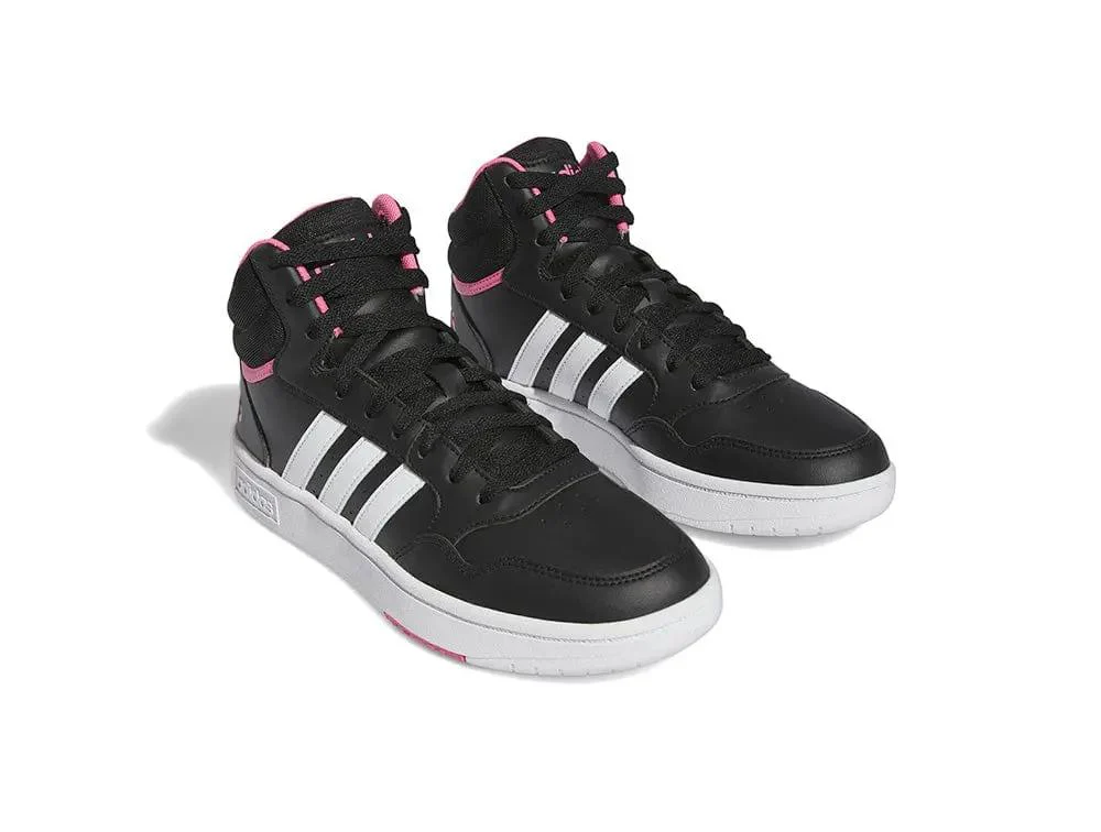Zapatilla Adidas Hoops 3.0 Mid W Cuero Mujer Negro - Image 5