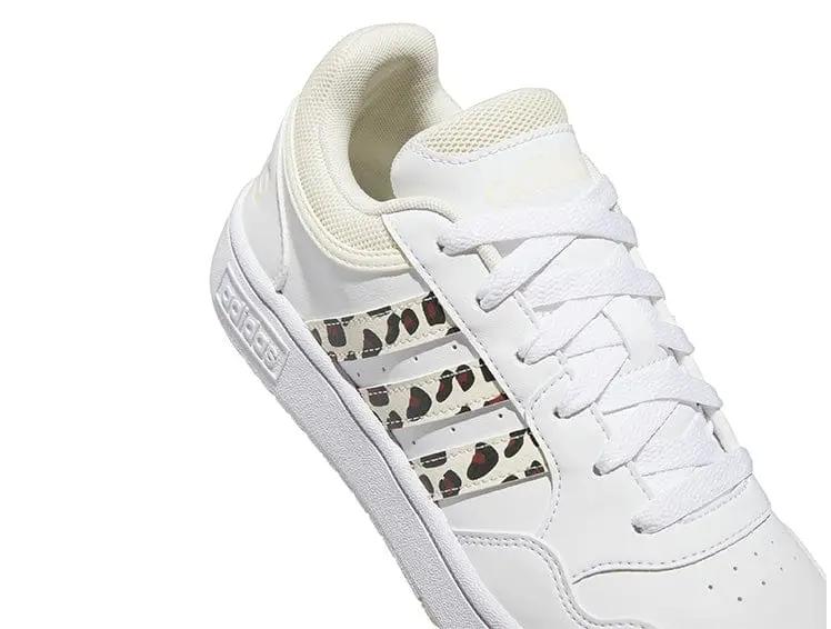 Zapatilla Adidas Hoops 3.0 Mujer Blanco Animal Print - Image 2
