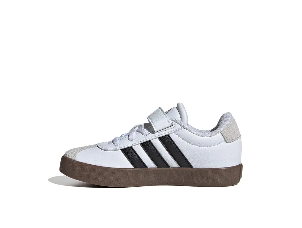 Zapatilla Adidas Vl Court 3.0  Niños Negro/Suela Gum - Image 3